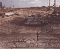 Erőmű alaplemez, 1969. május (Kiskörei Vízlépcső építése 1967-1973)