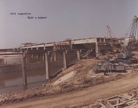 Épül a balpart, 1972. augusztus (Kiskörei Vízlépcső építése 1967-1973)